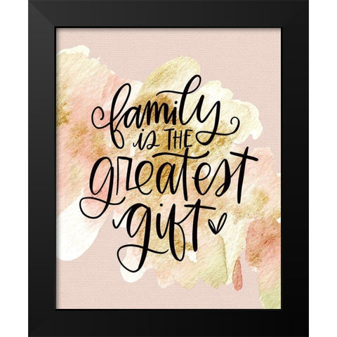 Family Is Black Modern Wood Framed Art Print by Wieners, Valerie