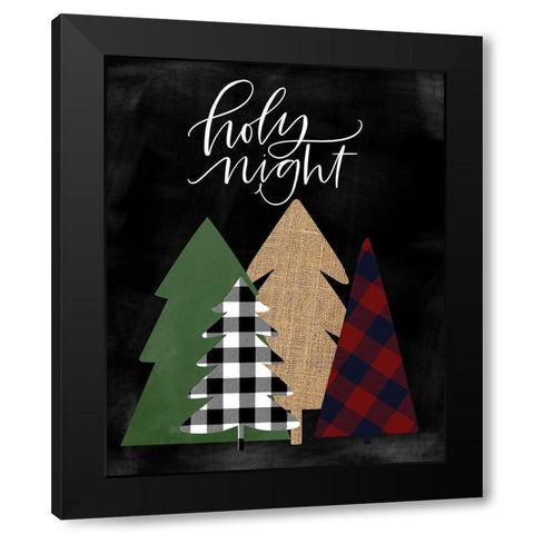 Holy Night Black Modern Wood Framed Art Print with Double Matting by Wieners, Valerie