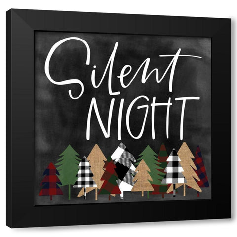 Silent Night Black Modern Wood Framed Art Print with Double Matting by Wieners, Valerie