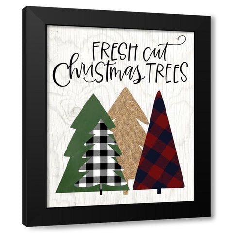 Fresh Cut Trees Black Modern Wood Framed Art Print by Wieners, Valerie