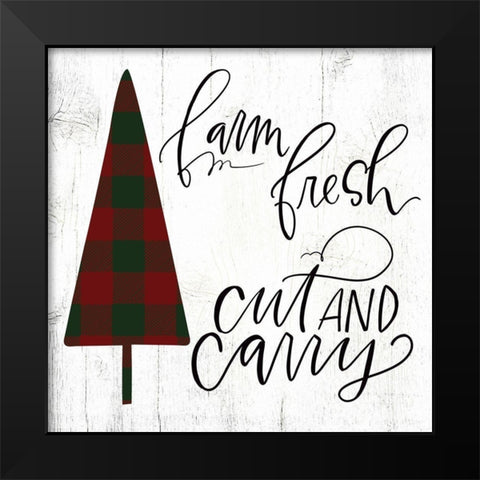 Cut and Carry Black Modern Wood Framed Art Print by Wieners, Valerie