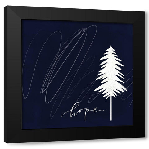 Hope Black Modern Wood Framed Art Print by Wieners, Valerie