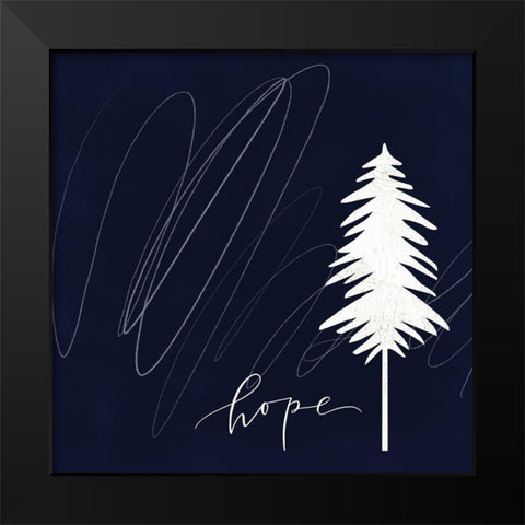 Hope Black Modern Wood Framed Art Print by Wieners, Valerie