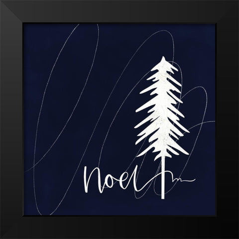 Noel Tree Black Modern Wood Framed Art Print by Wieners, Valerie