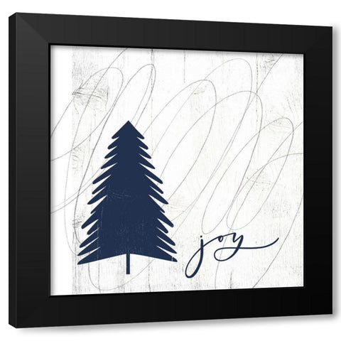 Joy Tree Black Modern Wood Framed Art Print by Wieners, Valerie