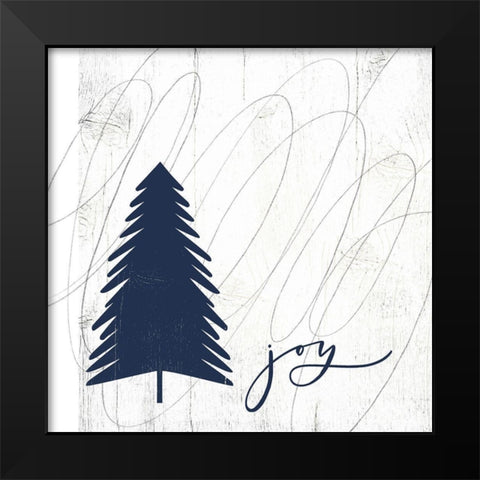 Joy Tree Black Modern Wood Framed Art Print by Wieners, Valerie