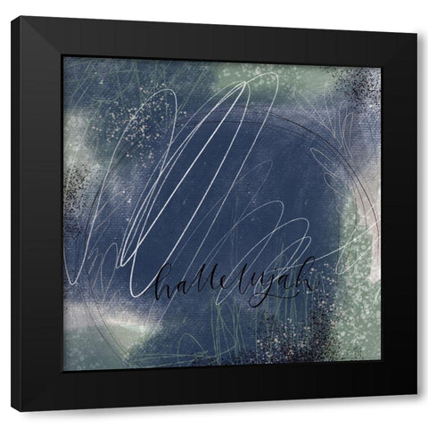 Hallelujah Black Modern Wood Framed Art Print with Double Matting by Wieners, Valerie