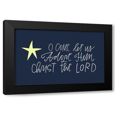 Come Adore Black Modern Wood Framed Art Print by Wieners, Valerie
