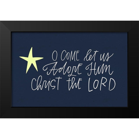 Come Adore Black Modern Wood Framed Art Print by Wieners, Valerie