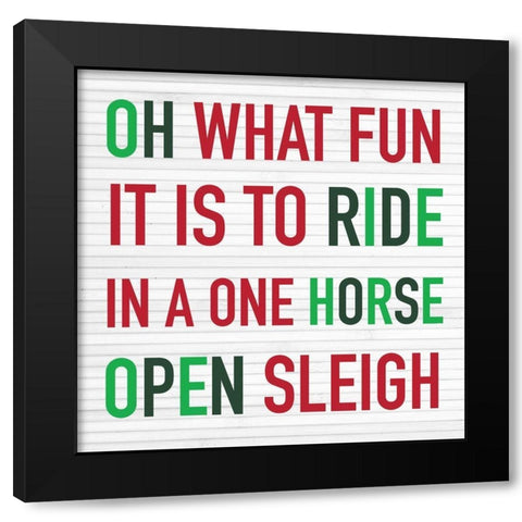 Oh What Fun Black Modern Wood Framed Art Print with Double Matting by Wieners, Valerie