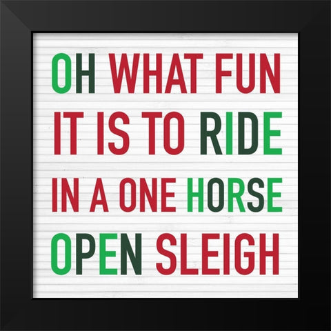 Oh What Fun Black Modern Wood Framed Art Print by Wieners, Valerie