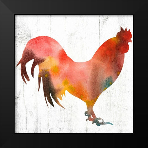 Rooster I Black Modern Wood Framed Art Print by Wieners, Valerie