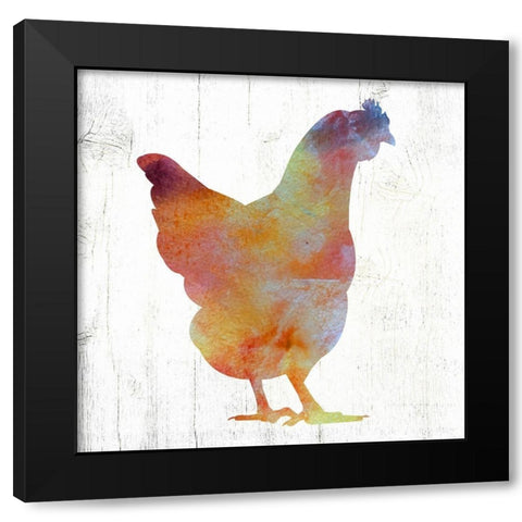 Hen II Black Modern Wood Framed Art Print by Wieners, Valerie