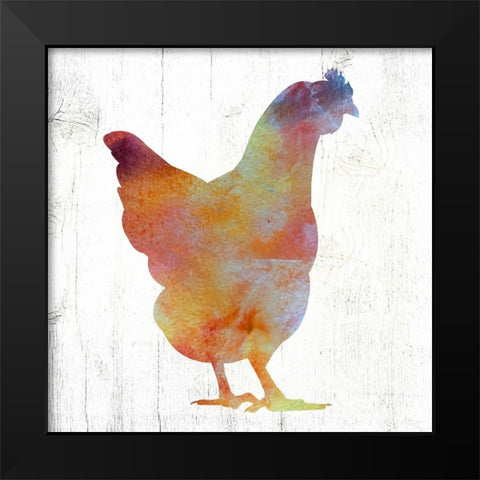Hen II Black Modern Wood Framed Art Print by Wieners, Valerie