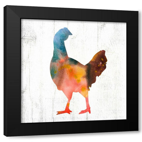 Hen IV Black Modern Wood Framed Art Print with Double Matting by Wieners, Valerie