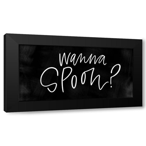 Wanna Spoon Black Modern Wood Framed Art Print by Wieners, Valerie