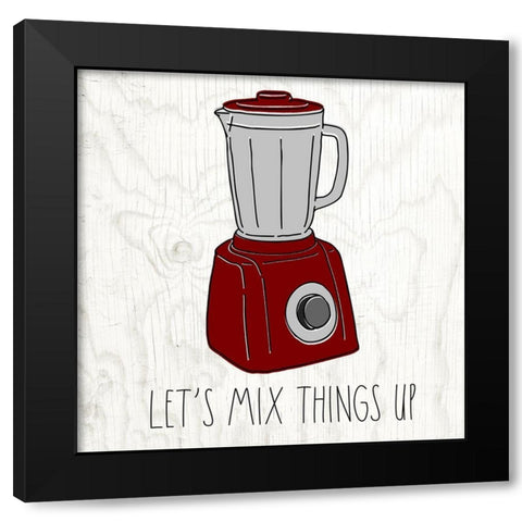 Blender Black Modern Wood Framed Art Print with Double Matting by Wieners, Valerie