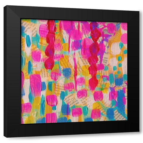 Cheer I Black Modern Wood Framed Art Print with Double Matting by Wieners, Valerie