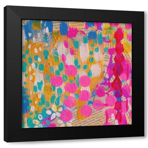 Cheer II Black Modern Wood Framed Art Print with Double Matting by Wieners, Valerie