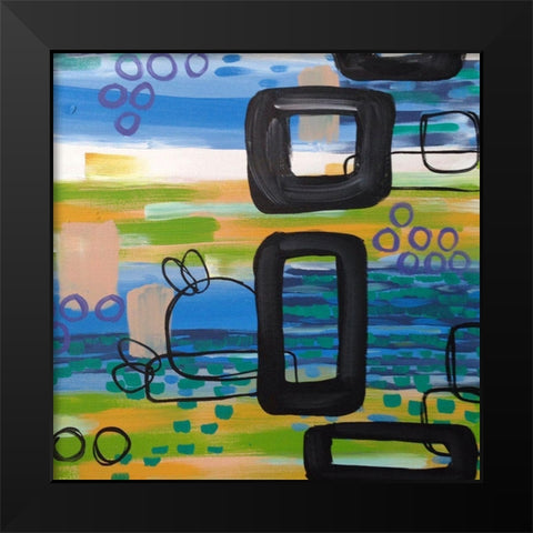 Abstract II Black Modern Wood Framed Art Print by Wieners, Valerie