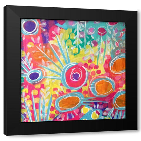 Florals II Black Modern Wood Framed Art Print by Wieners, Valerie