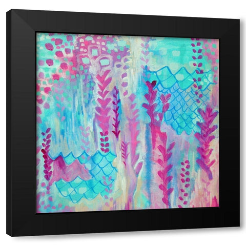 Mermaid Feel I Black Modern Wood Framed Art Print with Double Matting by Wieners, Valerie