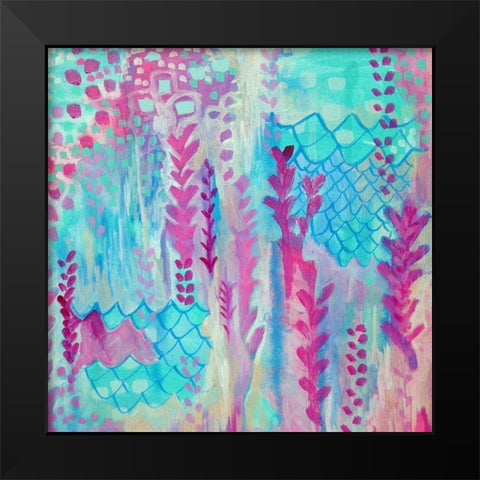 Mermaid Feel I Black Modern Wood Framed Art Print by Wieners, Valerie