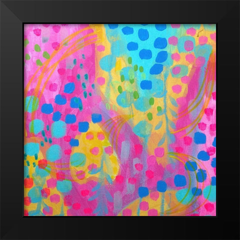 Dots II Black Modern Wood Framed Art Print by Wieners, Valerie