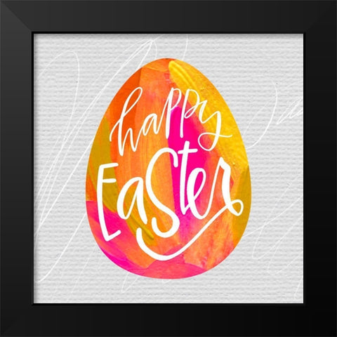 Happy Easter Black Modern Wood Framed Art Print by Wieners, Valerie