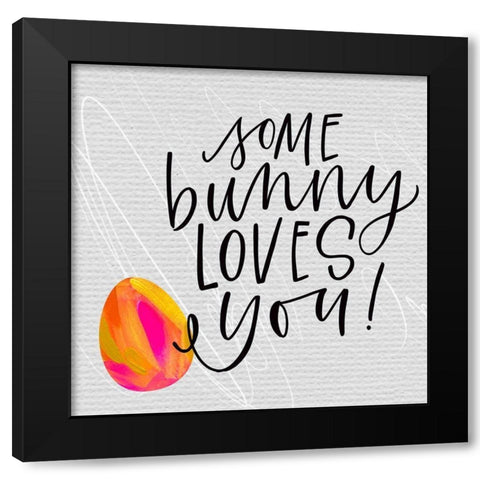 Some Bunny Black Modern Wood Framed Art Print with Double Matting by Wieners, Valerie