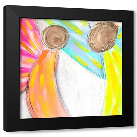Angels Black Modern Wood Framed Art Print with Double Matting by Wieners, Valerie