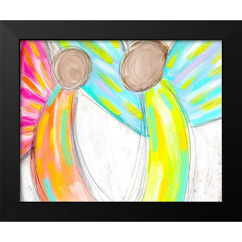 Angels II Black Modern Wood Framed Art Print by Wieners, Valerie