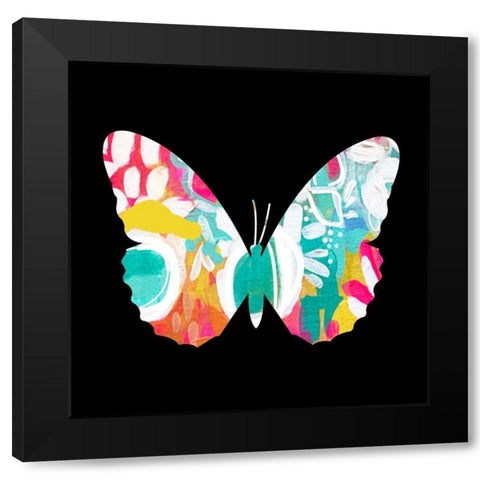 Butterfly Black Modern Wood Framed Art Print by Wieners, Valerie