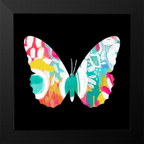 Butterfly Black Modern Wood Framed Art Print by Wieners, Valerie