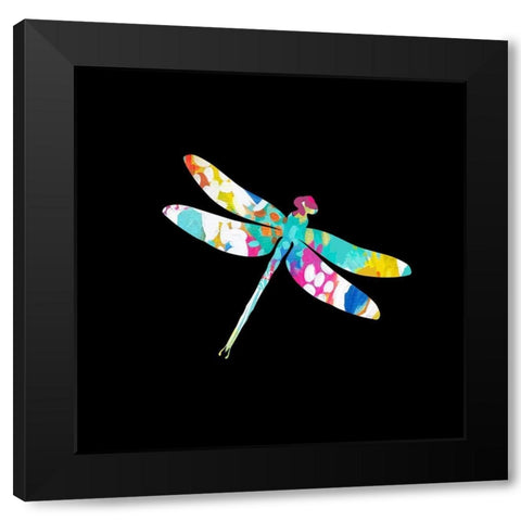Dragonfly Black Modern Wood Framed Art Print with Double Matting by Wieners, Valerie