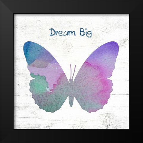 Dream Big Black Modern Wood Framed Art Print by Wieners, Valerie