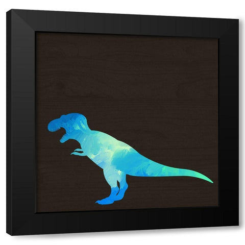 Dino III Black Modern Wood Framed Art Print with Double Matting by Wieners, Valerie
