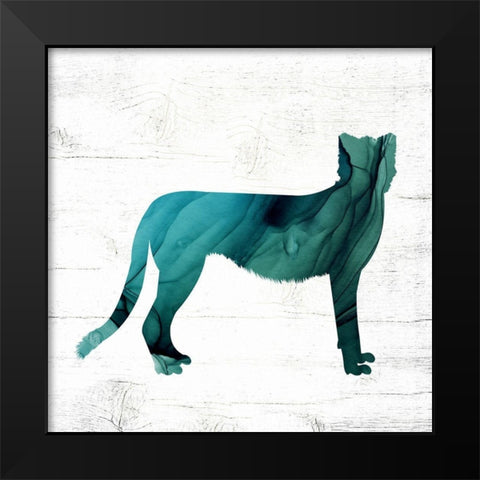 Cheetah Black Modern Wood Framed Art Print by Wieners, Valerie