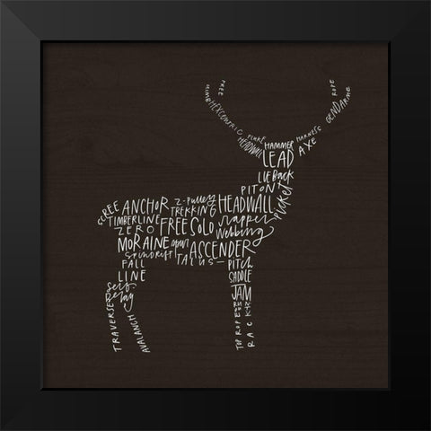 Deer Lodge Black Modern Wood Framed Art Print by Wieners, Valerie