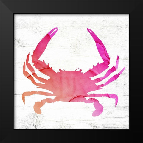Crab Black Modern Wood Framed Art Print by Wieners, Valerie