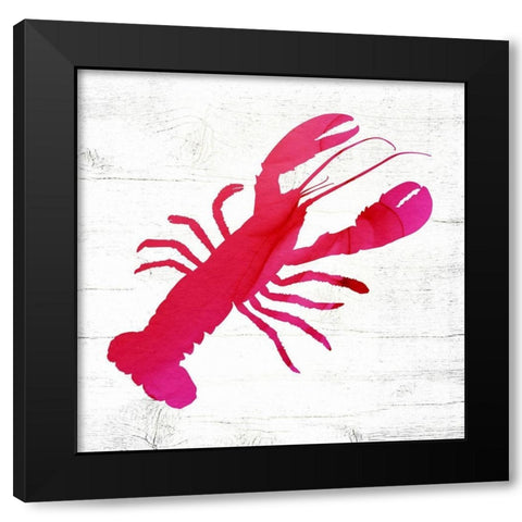 Lobster Black Modern Wood Framed Art Print with Double Matting by Wieners, Valerie