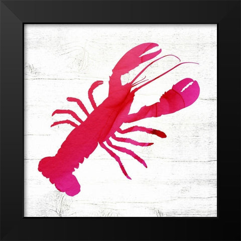 Lobster Black Modern Wood Framed Art Print by Wieners, Valerie