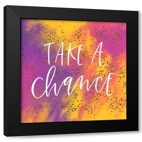 Take a Chance Black Modern Wood Framed Art Print with Double Matting by Wieners, Valerie