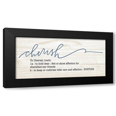 Cherish Black Modern Wood Framed Art Print with Double Matting by Wieners, Valerie