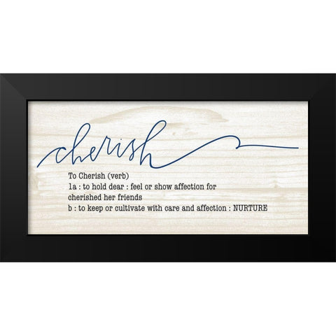 Cherish Black Modern Wood Framed Art Print by Wieners, Valerie