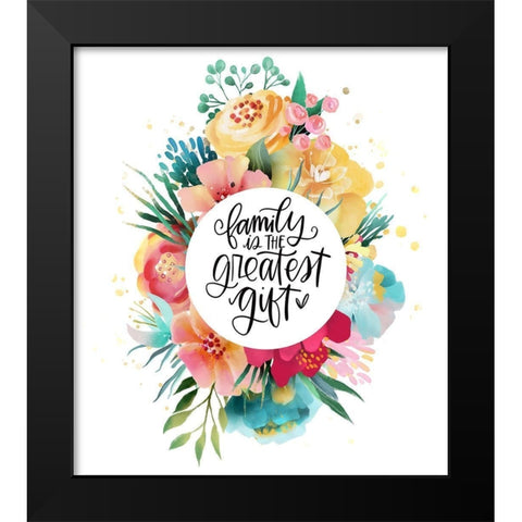 Family Black Modern Wood Framed Art Print by Wieners, Valerie