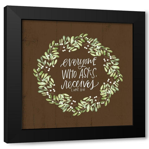 Everyone Black Modern Wood Framed Art Print with Double Matting by Wieners, Valerie