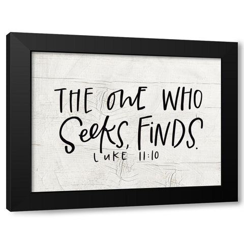 Seeks Black Modern Wood Framed Art Print with Double Matting by Wieners, Valerie