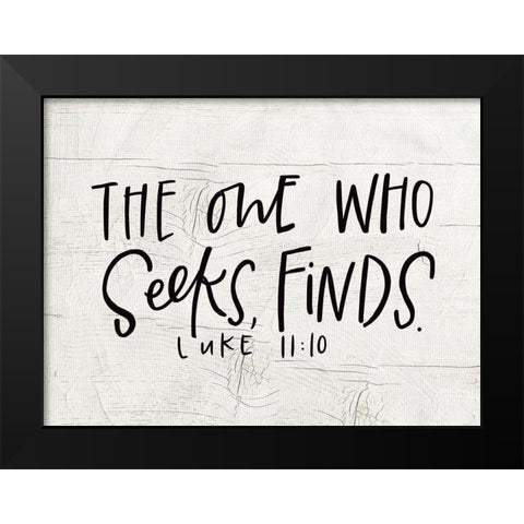 Seeks Black Modern Wood Framed Art Print by Wieners, Valerie