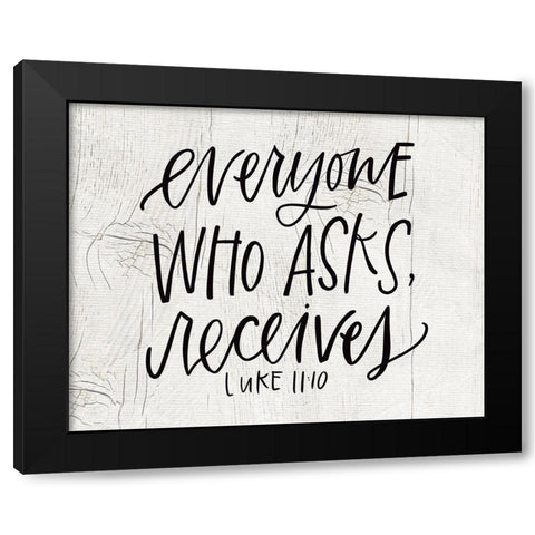 Everyone Black Modern Wood Framed Art Print by Wieners, Valerie